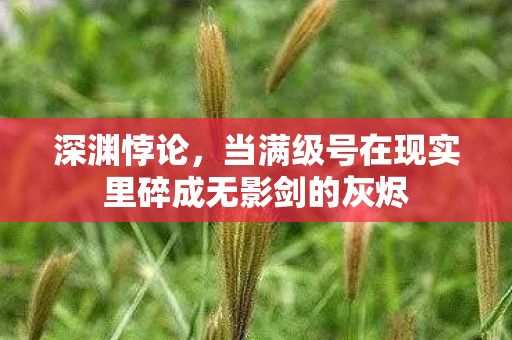 深渊悖论，当满级号在现实里碎成无影剑的灰烬