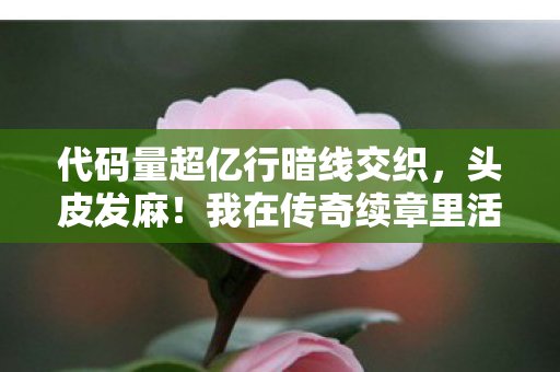代码量超亿行暗线交织,头皮发麻!我在传奇续章里活成了NPC 代码量超亿行暗线交织,头皮发麻!我在传奇续章里活成了NPC