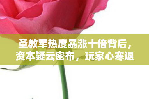 圣教军热度暴涨十倍背后，资本疑云密布，玩家心寒退场