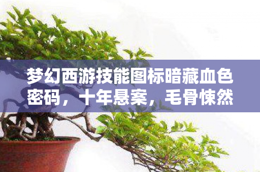 梦幻西游技能图标暗藏血色密码,十年悬案,毛骨悚然真相竟在指尖? 梦幻西游技能图标暗藏血色密码,十年悬案,毛骨悚然真相竟在指尖?