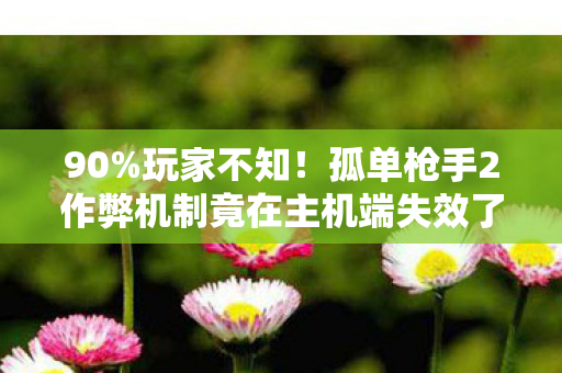 90%玩家不知!孤单枪手2作弊机制竟在主机端失效了? 90%玩家不知!孤单枪手2作弊机制竟在主机端失效了?