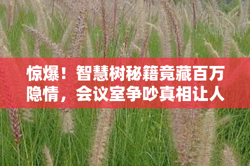 惊爆!智慧树秘籍竟藏百万隐情,会议室争吵真相让人吓一跳! 惊爆!智慧树秘籍竟藏百万隐情,会议室争吵真相让人吓一跳!