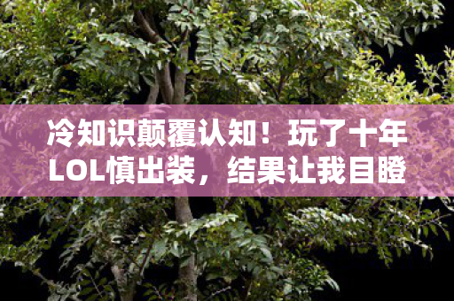 冷知识颠覆认知!玩了十年LOL慎出装,结果让我目瞪口呆! 冷知识颠覆认知!玩了十年LOL慎出装,结果让我目瞪口呆!