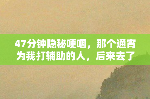 47分钟隐秘哽咽，那个通宵为我打辅助的人，后来去了哪里？