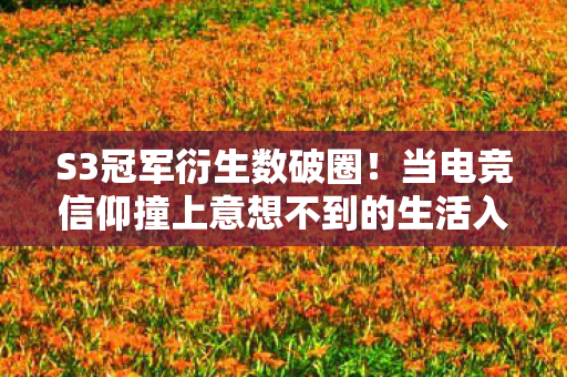 当电竞信仰撞上意想不到的生活入侵计划图片