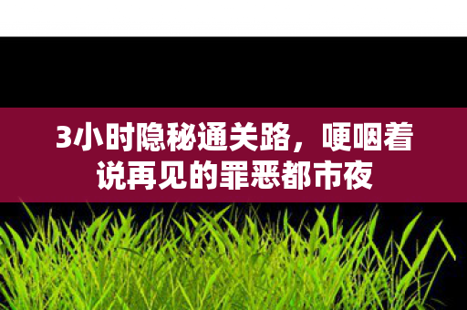 哽咽着说再见的罪恶都市夜图片