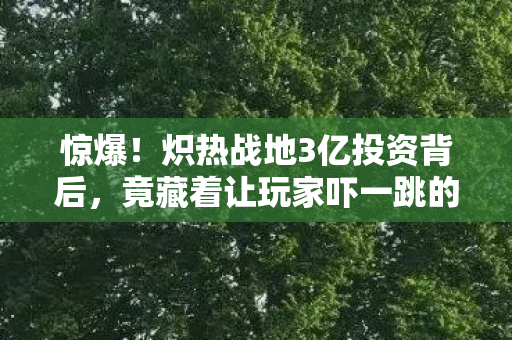 竟藏着让玩家吓一跳的隐情图片