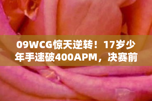 17岁少年手速破400APM图片