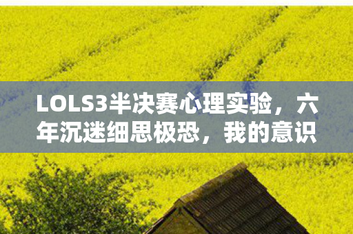 LOLS3半决赛心理实验图片