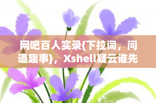 网吧百人实录{下拉词，问道趣事}，Xshell疑云谁先泪洒？