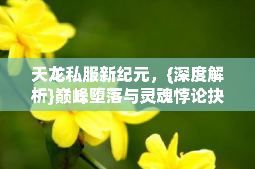 天龙私服新纪元，{深度解析}巅峰堕落与灵魂悖论抉择