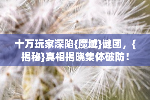 真相揭晓集体破防图片
