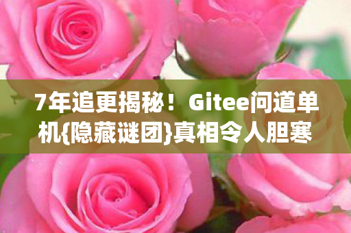 7年追更揭秘！Gitee问道单机{隐藏谜团}真相令人胆寒