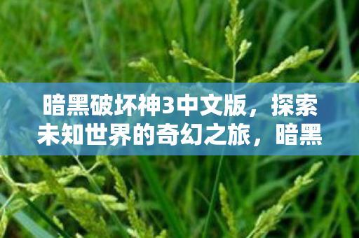 暗黑破坏神3中文版,探索未知世界的奇幻之旅,暗黑破坏神3中文版,奇幻之旅探索未知世界 暗黑破坏神3中文版,探索未知世界的奇幻之旅,暗黑破坏神3中文版,奇幻之旅探索未知世界