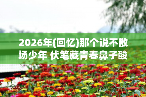 那个说不散场少年 伏笔藏青春鼻子酸图片