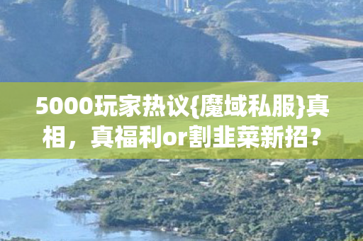 真福利or割韭菜新招图片