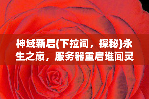 服务器重启谁闻灵魂颤音图片