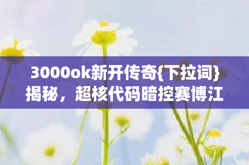 3000ok新开传奇{下拉词}揭秘,超核代码暗控赛博江湖 3000ok新开传奇{下拉词}揭秘,超核代码暗控赛博江湖