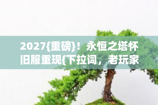 永恒之塔怀旧服重现图片