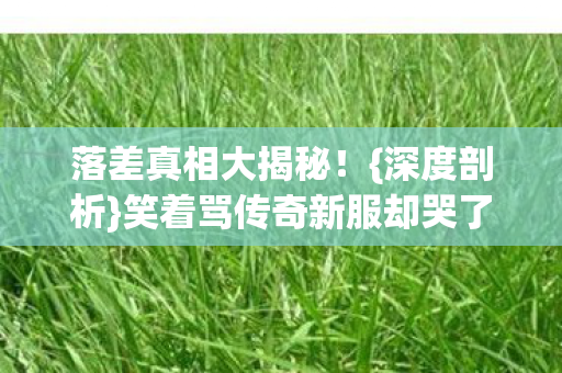 落差真相大揭秘!{深度剖析}笑着骂传奇新服却哭了缘由 落差真相大揭秘!{深度剖析}笑着骂传奇新服却哭了缘由