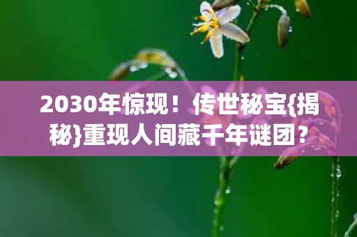 2030年惊现!传世秘宝{揭秘}重现人间藏千年谜团? 2030年惊现!传世秘宝{揭秘}重现人间藏千年谜团?