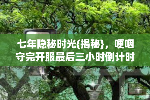 哽咽守完开服最后三小时倒计时图片