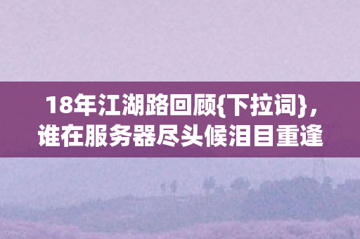 谁在服务器尽头候泪目重逢图片
