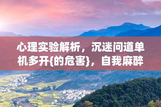 心理实验解析，沉迷问道单机多开{的危害}，自我麻醉之旅
