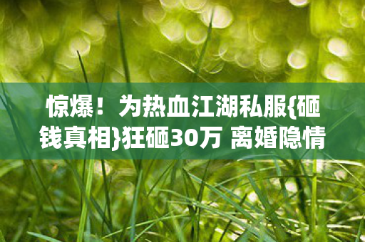 狂砸30万 离婚隐情图片