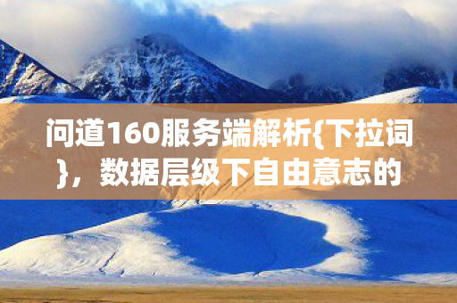 数据层级下自由意志的真相图片