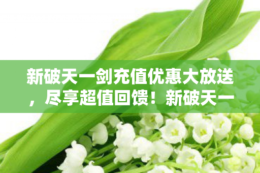 新破天一剑充值优惠大放送,尽享超值回馈!新破天一剑充值享优惠,超值回馈等你来拿! 新破天一剑充值优惠大放送,尽享超值回馈!新破天一剑充值享优惠,超值回馈等你来拿!