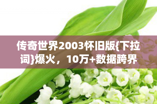 传奇世界2003怀旧版图片