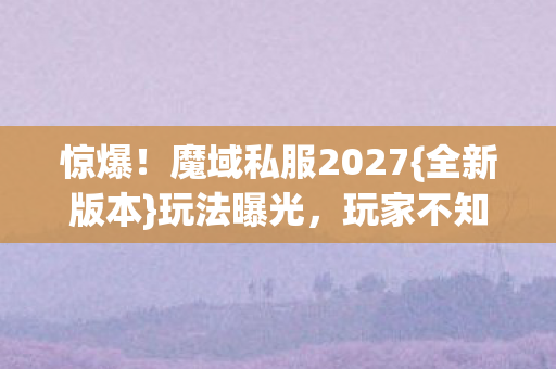 魔域私服2027图片