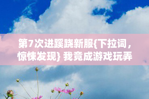 第7次进蹊跷新服{下拉词，惊悚发现} 我竟成游戏玩弄对象