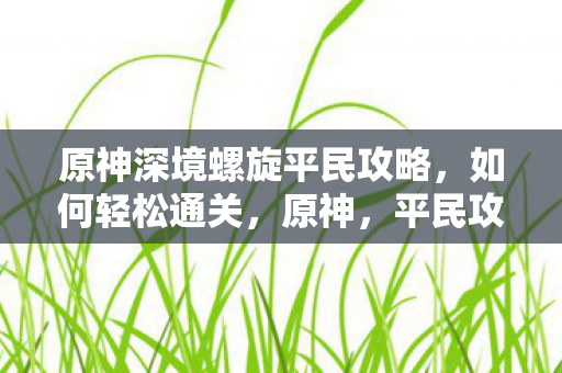 原神深境螺旋平民攻略,如何轻松通关,原神,平民攻略,轻松通关深境螺旋 原神深境螺旋平民攻略,如何轻松通关,原神,平民攻略,轻松通关深境螺旋