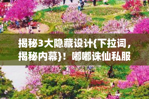 嘟嘟诛仙私服陷阱大曝光图片
