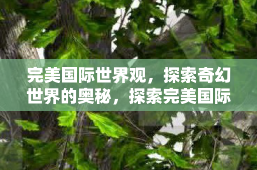 完美国际世界观,探索奇幻世界的奥秘,探索完美国际奇幻世界的奥秘 完美国际世界观,探索奇幻世界的奥秘,探索完美国际奇幻世界的奥秘