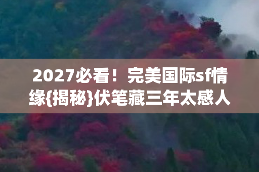 完美国际sf情缘图片