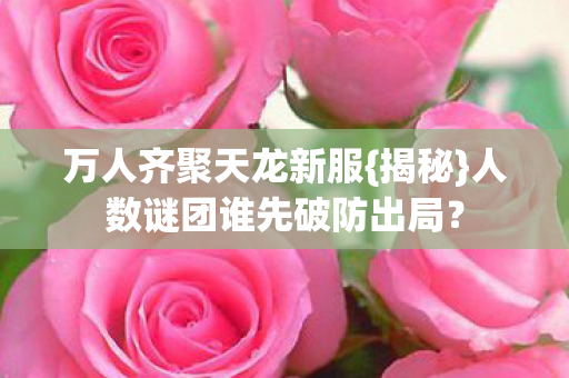 人数谜团谁先破防出局图片