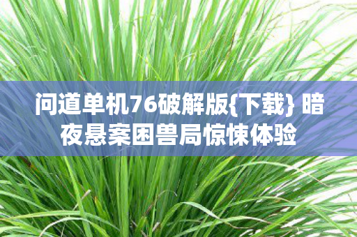 问道单机76破解版{下载} 暗夜悬案困兽局惊悚体验 问道单机76破解版{下载} 暗夜悬案困兽局惊悚体验