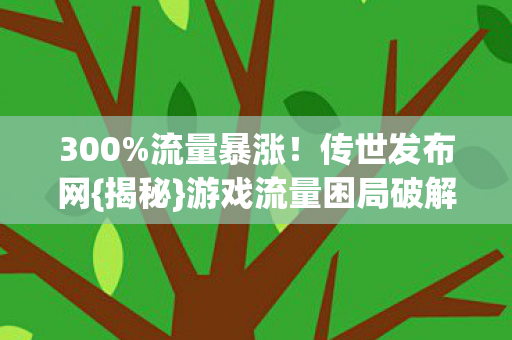 游戏流量困局破解法图片