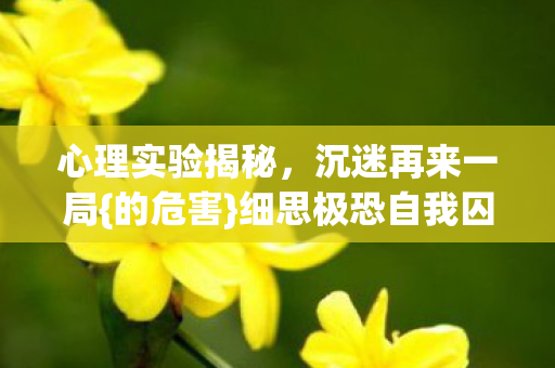 细思极恐自我囚禁图片