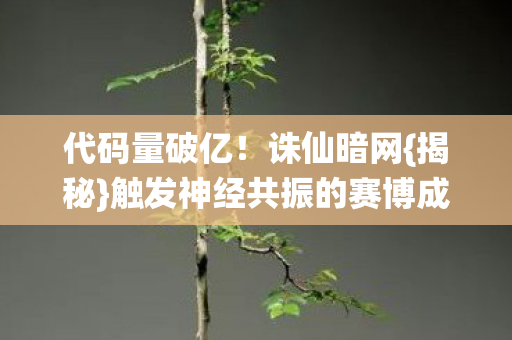 触发神经共振的赛博成仙路图片