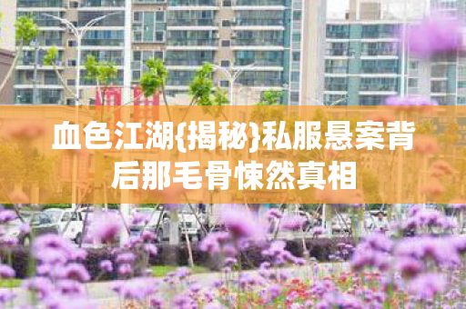 私服悬案背后那毛骨悚然真相图片
