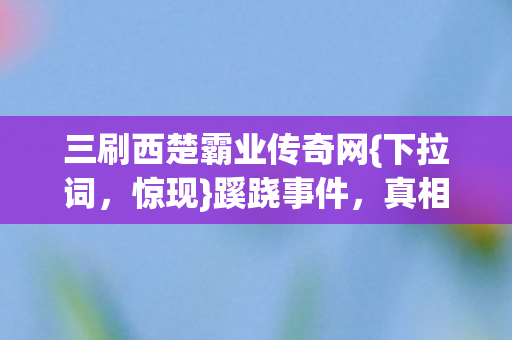 三刷西楚霸业传奇网图片