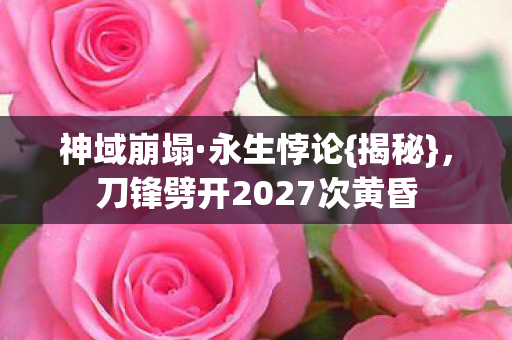 刀锋劈开2027次黄昏图片
