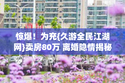 卖房80万 离婚隐情揭秘图片