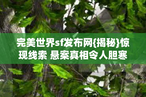 惊现线索 悬案真相令人胆寒图片