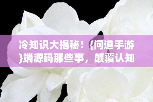 冷知识大揭秘!{问道手游}端源码那些事,颠覆认知! 冷知识大揭秘!{问道手游}端源码那些事,颠覆认知!