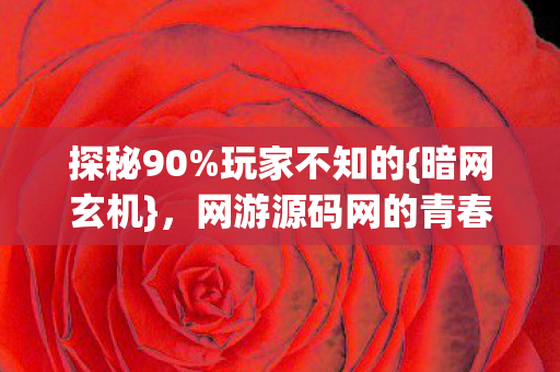 探秘90%玩家不知的{暗网玄机}，网游源码网的青春幻灭